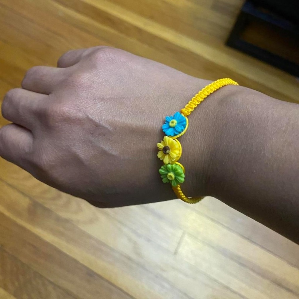 Vibrant Yellow Macrame knotted friendship Bracelet
